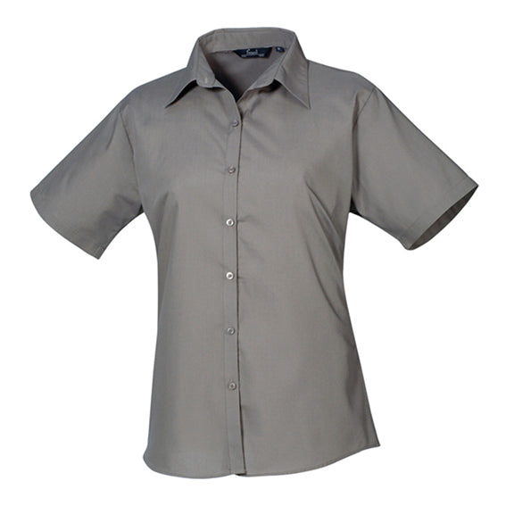 Kortærmet dame skjorte - Dark Grey (PR302)