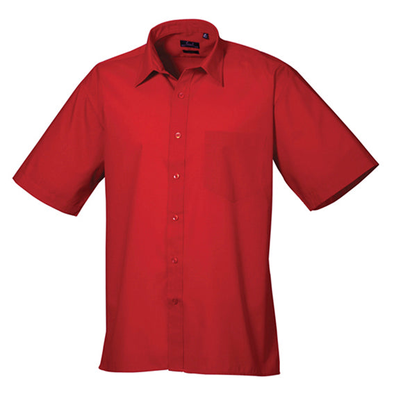 Kortærmet herre skjorte - Rød (PR202)