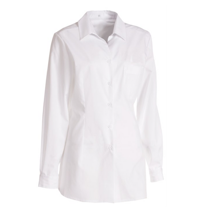 Dameskjorte langærmet hvid, Performance (116058100)