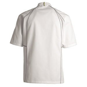 Kentaur unisex kokke-/Servicejakke - Hvid m. grå (23400)