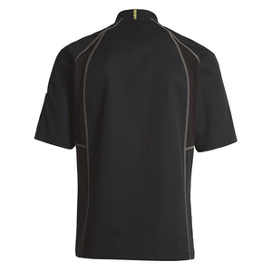Kentaur unisex kokke-/tjenerjakke - Sort m. grå (23400)