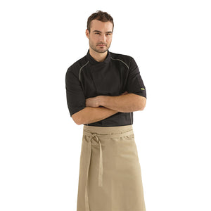 Kentaur unisex kokke-/tjenerjakke - Sort m. grå (23400)