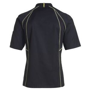 Kentaur unisex kokke-/tjenerjakke - Sort m. lime (23400)