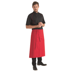 Kentaur unisex kokke-/tjenerjakke - Sort m. rød (23400)
