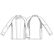 Indlæs billede til gallerivisning Kentaur unisex kokke-/Servicejakke - Sort m. rød (23401)