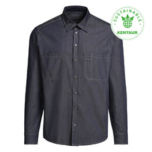 Indlæs billede til gallerivisning Kentaur herre langærmet serviceskjorte - Dark denim (25063)