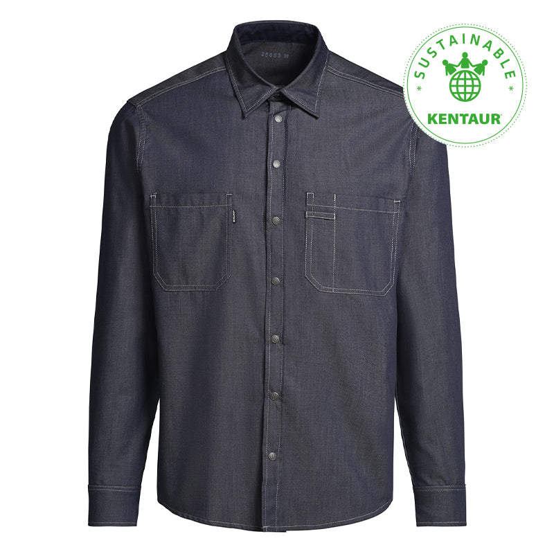 Kentaur herre langærmet serviceskjorte - Dark denim (25063)