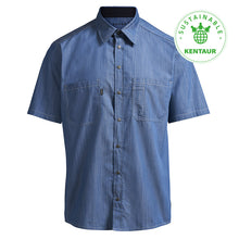 Indlæs billede til gallerivisning Kentaur herre kortærmet serviceskjorte - Blue denim (25064)