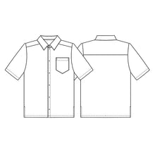 Indlæs billede til gallerivisning Kentaur herre kortærmet serviceskjorte - Sort (2518)
