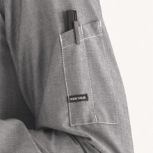 Indlæs billede til gallerivisning Kentaur unisex kokke-/serviceskjorte - Grå (25204)