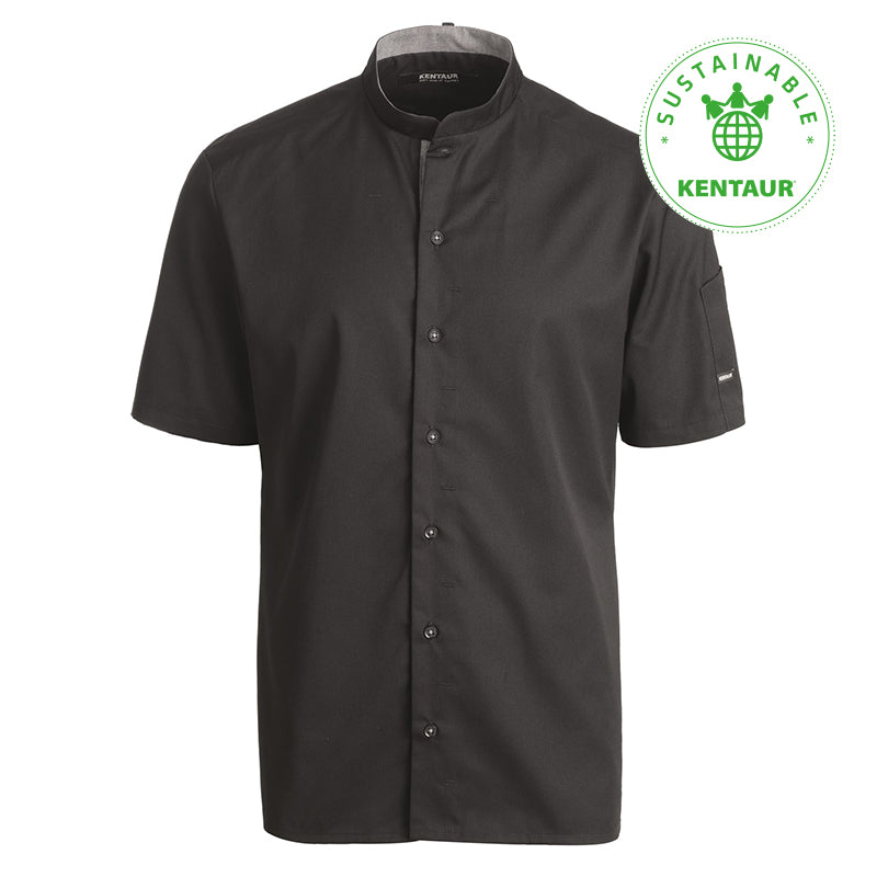 Kentaur unisex kokke-/serviceskjorte - Sort (25209)