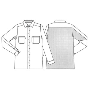 Kentaur unisex langærmet serviceskjorte - Lyseblå (25060)
