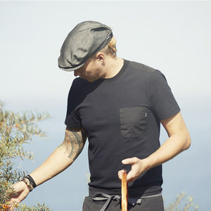 Kentaur unisex Flat cap - Grå/Sort (40503)