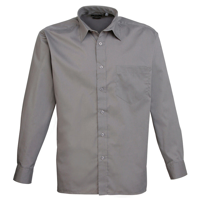 Langærmet herre skjorte - Dark Grey (PR200)