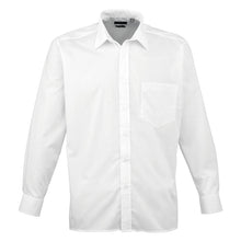 Indlæs billede til gallerivisning Langærmet herre skjorte - Hvid (PR200)
