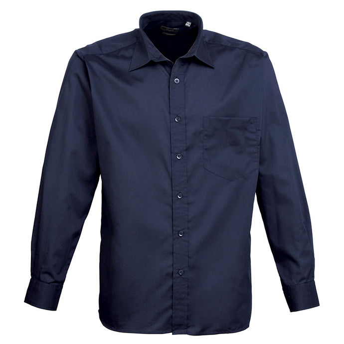 Langærmet herre skjorte - Navy (PR200)