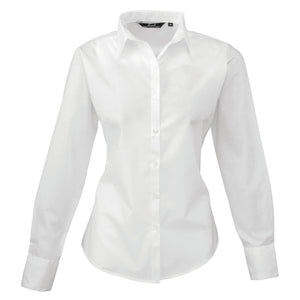 Langærmet dame skjorte - Hvid (PR300)