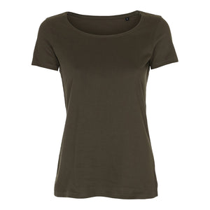 Kortærmet dame t-shirt - Army (ST210)