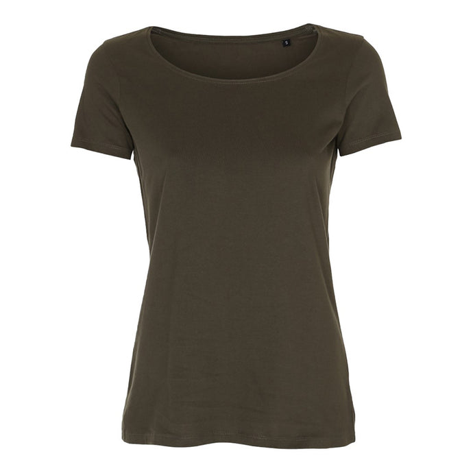 Kortærmet dame t-shirt - Army (ST210)