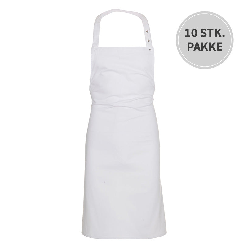 Kokkeforklæde - Hvid - 10 stk pakke (ST2301)