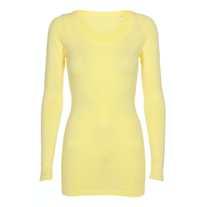 Langærmet stretch dame tee - Flere farver (ST402)