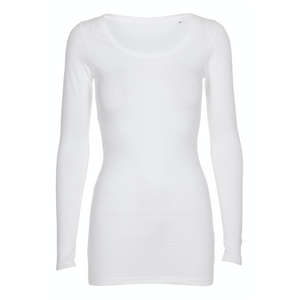 Langærmet stretch dame tee - Flere farver (ST402)