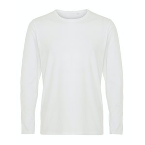 Langærmet unisex shaped tee - Sort/Hvid/Navy (ST413)