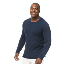 Indlæs billede til gallerivisning Langærmet unisex shaped tee - Sort/Hvid/Navy (ST413)