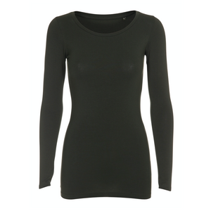 Langærmet stretch dame tee - Flere farver (ST402)
