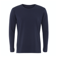 Indlæs billede til gallerivisning Langærmet unisex shaped tee - Sort/Hvid/Navy (ST413)