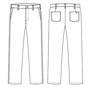 Kentaur Herre Chino buks - Sort/hvid ternet (26403)
