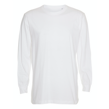 Indlæs billede til gallerivisning Langærmet kraftig unisex tee - Sort/Hvid (ST401)