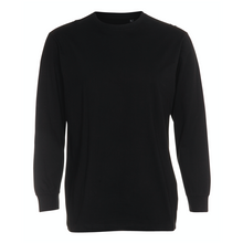Indlæs billede til gallerivisning Langærmet kraftig unisex tee - Sort/Hvid (ST401)